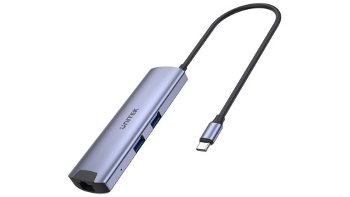 Aktywny Hub USB-C 5Gbps, HDMI RJ-45 PD 100W H1112F Unitek
