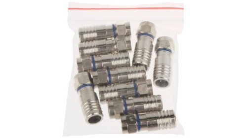 Wtyk F kompresyjny złącze MTC seria 6 BlueSteel na kabel RG6 Triset113 / Trishield113 /opakowanie 10szt/