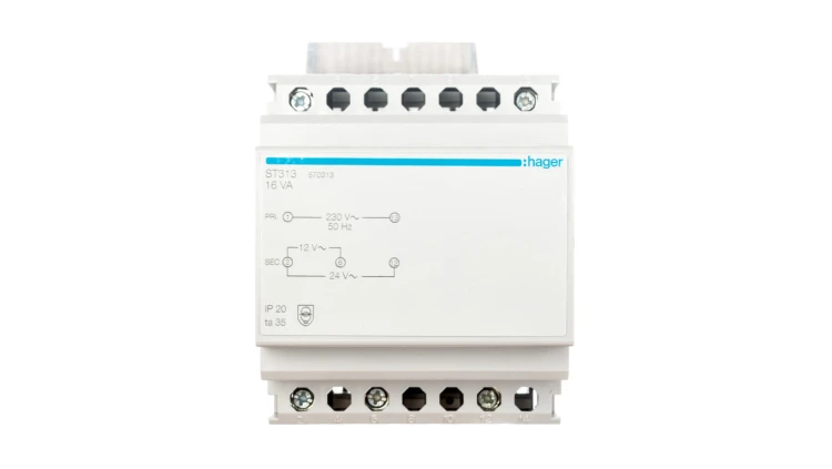 Transformator bezpieczeństwa modułowy 230/12- 24V AC 1,33-0,67A ST313