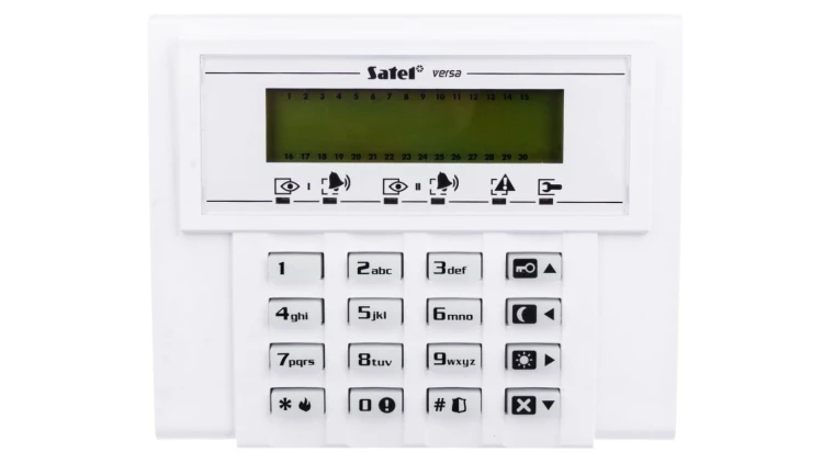 Klawiatura obsługi systemu alarmowego, LCD, do systemu Versa, Satel VERSA-LCD-GR