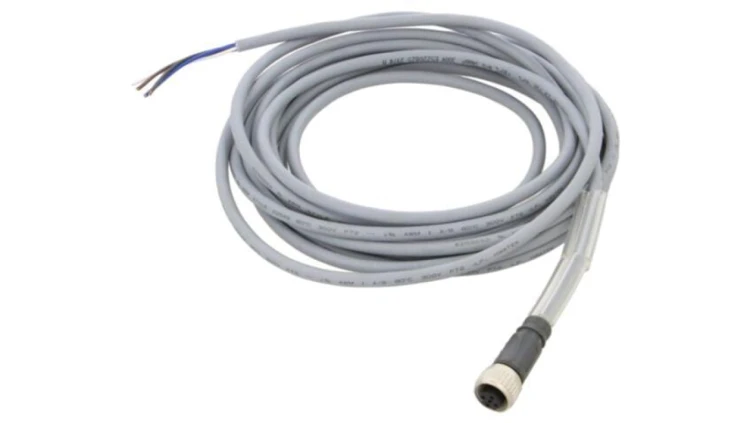 CONE14NF-S5P Przewód przyłączeniowy, PIN: 4, proste, 5m, M12, 250VAC, 4A, Żyły: 4