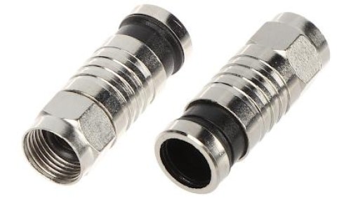 Wtyk F kompresyjny złącze MTC seria 6 Black na kabel RG6 Triset113 / Trishield113 /opakowanie 10szt/