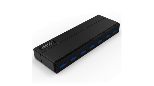 Adapter Unitek Y-3184 HUB 7xUSB 3.0 z zasilaczem i BC 1.2