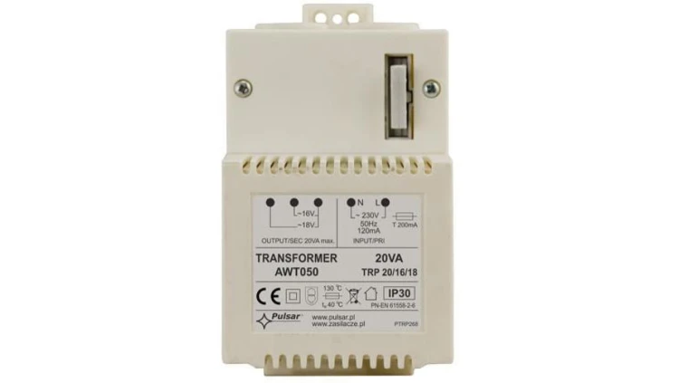 Transformator PULSAR AWT050 TRP 20VA/16V/18V