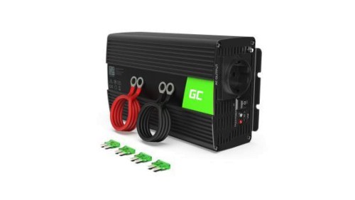 PRZETWORNICA NAPIĘCIA INWERTER Green Cell 24V - 230V 1000W/2000W CZYSTA SINUSOIDA INV18