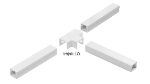 Osprzęt do listew elektroinstalacyjnych, trójnik BIAŁY LO 20x14 (1szt.)