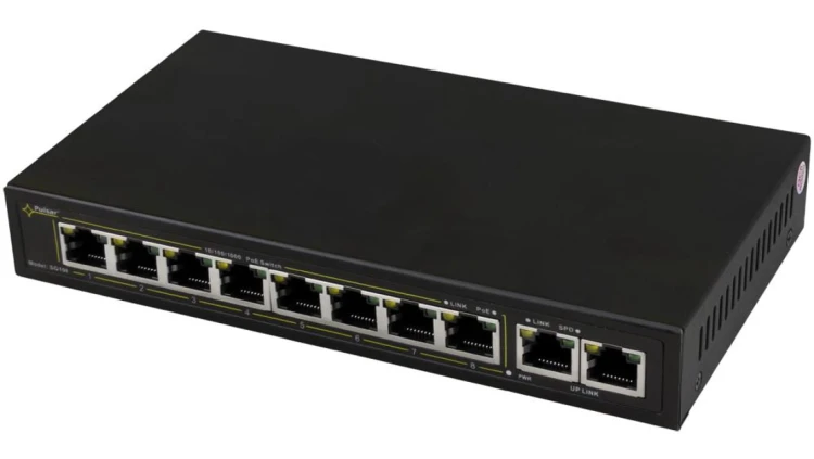 SWITCH POE PULSAR SG108 10-PORTÓW (8xPoE + 2xUPLINK)