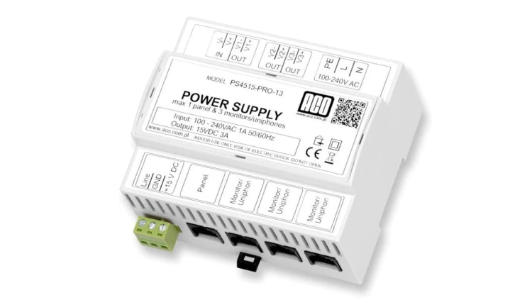 ACO PS45-15-PRO-13 Zasilacz video DIN 15V, 3A