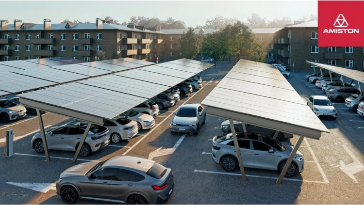 Carport NEXUS-MS (CPU2 PRO) – dla 2 aut, PV do 1998x1134 w srebrnej ramie, moc do 8,1 kWp