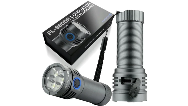 Latarka ręczna 3x Osram P9 10W LED everActive FL-3300R Luminator 3300 lumenów IPX4