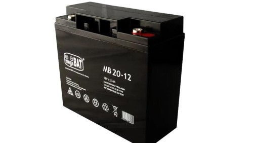 Akumulator AGM bezobsługowy 12V 20Ah (181x76x167mm) MB 20-12