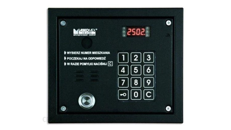 Laskomex CP-2503TP czarna Panel audio z czytnikiem kluczy Dallas