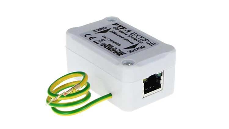 Zabezpieczenie przeciwprzepięciowe 1-kanałowe do kamer IP serii EXTREME EWIMAR PTF-51-EXT/PoE