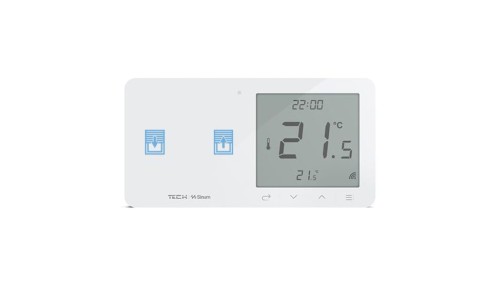 SINUM WZR-02m L Regulator pokojowy + włącznik rolet lewy kolor biały