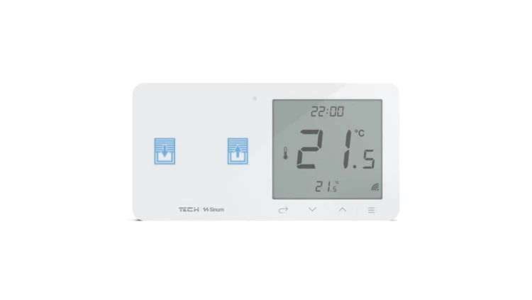 SINUM WZR-02m L Regulator pokojowy + włącznik rolet lewy kolor biały
