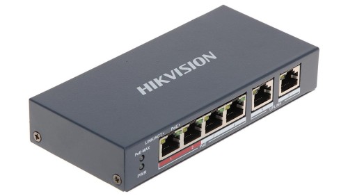 SWITCH POE DS-3E0106P-E/M 4-PORTOWY Hikvision