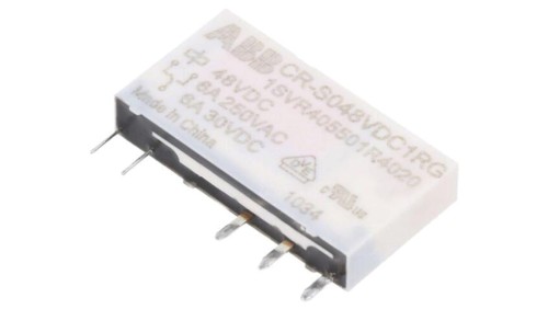 CR-S048VDC1RG Przekaźnik miniaturowy, SPDT, Napięcie Cewki: 48VDC, CR-S, podstawka,THT