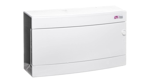 Rozdzielnica modułowa 1x18 natynkowa drzwi białe / IP 40 400V AC / ECT18PO-s 001101071
