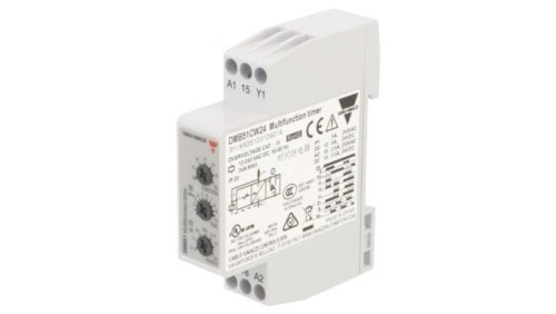 DMB51CW24 Przekaźnik czasowy, 0,1s÷100h, SPDT, 250VAC/8A,24VDC/5A, Szczelność: IP20