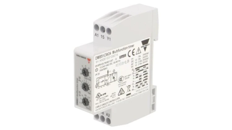 DMB51CW24 Przekaźnik czasowy, 0,1s÷100h, SPDT, 250VAC/8A,24VDC/5A, Szczelność: IP20