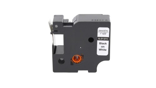 Taśma D1 53713 do drukarki DYMO 24mm 7m biała taśma czarny nadruk
