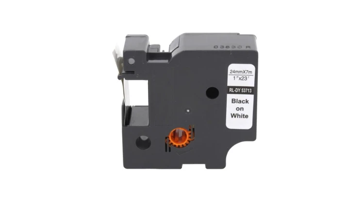 Taśma D1 53713 do drukarki DYMO 24mm 7m biała taśma czarny nadruk