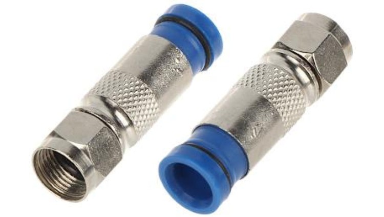 Wtyk F kompresyjny złącze MTC seria 6 Blue na kabel Triset113 / Trishield113 /opakowanie 10szt/