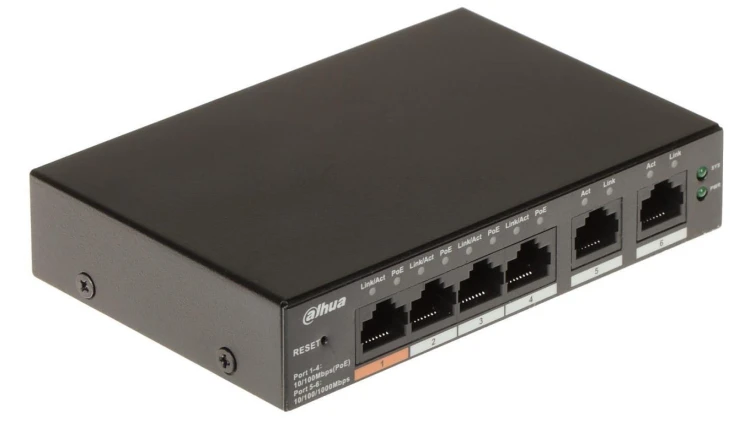 SWITCH POE CS4006-4ET-60 4-PORTOWY DAHUA