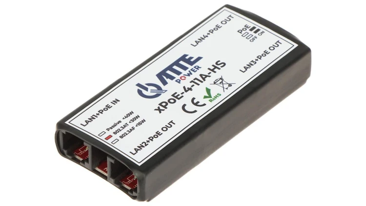 SWITCH POE, EXTENDER XPOE-4-11A-HS 4-PORTOWY ATTE
