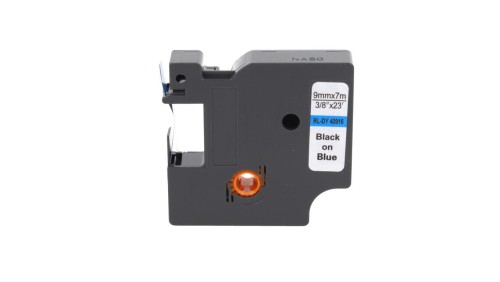 Taśma D1 40916 do drukarki DYMO 9mm 7m niebieska taśma czarny nadruk