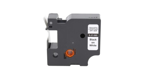 Taśma D1 45803 do drukarki DYMO 19mm 7m biała taśma czarny nadruk