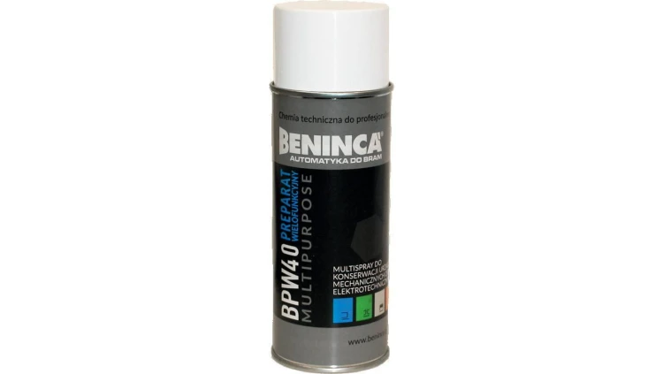 CHEMIA: Preparat wielofunkcyjny Beninca BPW40 400ml do bram/automatyki/napędów