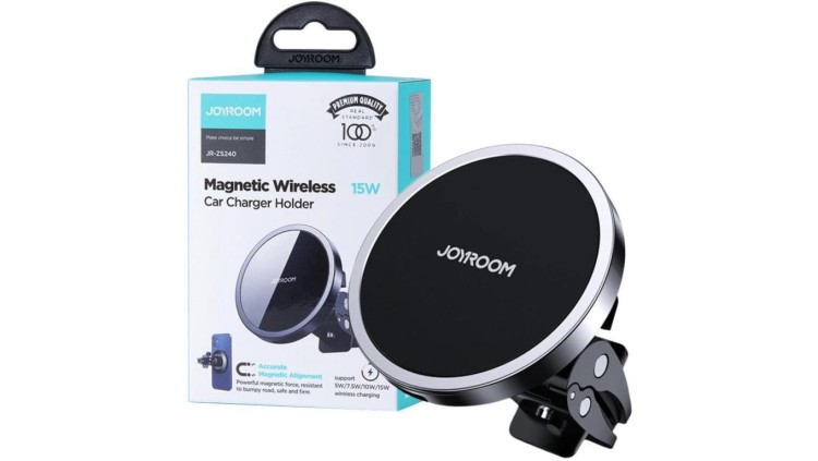 Uchwyt samochodowy magnetyczny ładowarka indukcyjna Joyroom JR-ZS240 Qi 15W MagSafe Apple Iphone