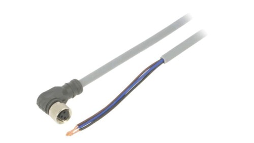 CONE53NF-A5P Przewód przyłączeniowy, PIN: 3, kątowe, 5m, M8, 60VAC, 4A, Żyły: 3