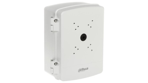 Wodoodporna puszka montażowa, wykonana z aluminium w kolorze białym, IP66