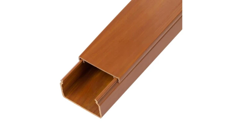 Listwa elektroinstalacyjna kanał kablowy MKE 25x40mm korytko z pokrywą AKS drewno ciemne / 2 m /