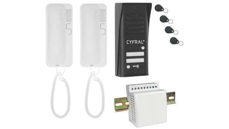 DOMOFON CYFRAL COSMO 2-LOKATORSKI CZARNY