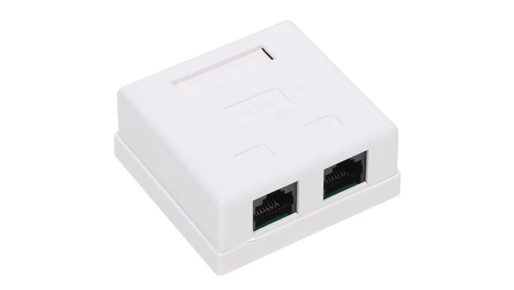GNIAZDO KOŃCOWE RJ45-2G2 PODWÓJNE