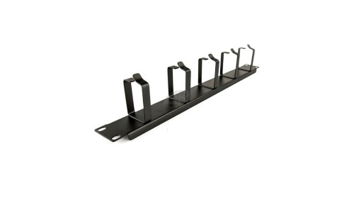 GT Networks Organizator kablowy 19 1U z haczykami x5 metal czarny
