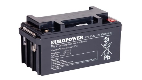 EUROPOWER Akumulator 12V EPS 65Ah żywotność: 10-12 lat