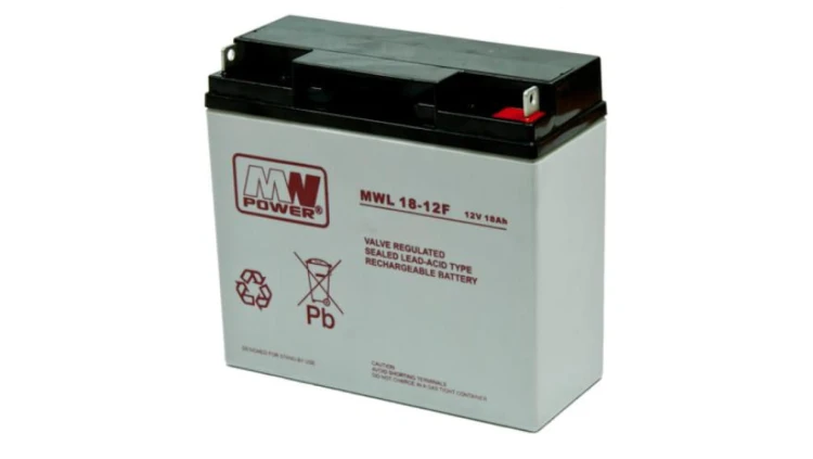 MW Power Akumulator 12V MWL 18Ah żywotność: 10-12 lat śruba i nakrętka M5