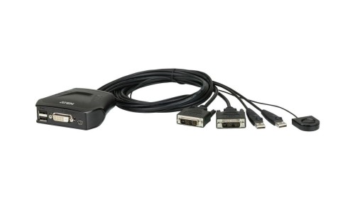 Aten Kabelkowy przełącznik KVM 2 port USB DVI 1,2m
