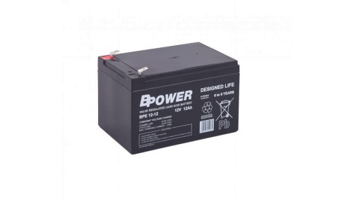 Bpower Akumulator 12V BPE 12Ah żywotność 6-9 lat terminal T2