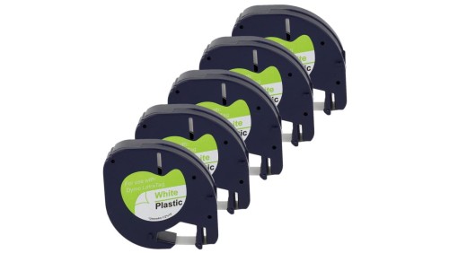 Taśma 5x LT 59422 do drukarki DYMO 12mm 4m biała taśma czarny nadruk /5szt./