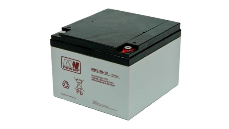 MW Power Akumulator 12V MWL 26Ah żywotność: 10-12 lat śruba M5