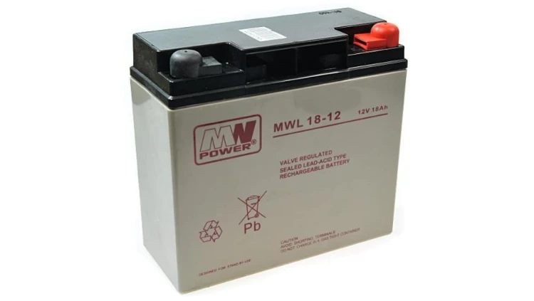 MW Power Akumulator 12V MWL 18Ah żywotność: 10-12 lat śruba M5