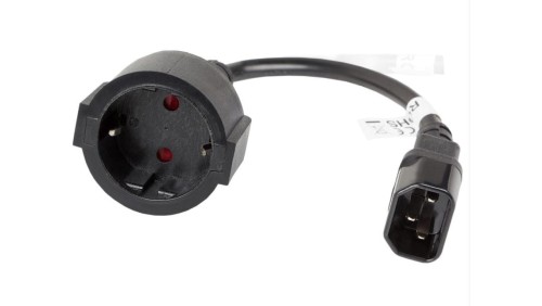 GT Networks Kabel przejściówka wtyk UPS C14 na 1x Schuko 0.15m