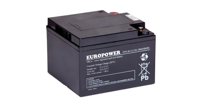 EUROPOWER Akumulator 12V EPS 26Ah żywotność: 10-12 lat