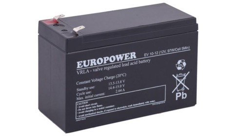 EUROPOWER Akumulator 12V EV 10Ah żywotność: 6-9 lat (o zwiększonej pojemności)