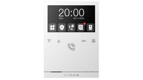 Monitor głośnomówiący 4,3, możliwość sterowania dwoma wejściami (furtka, brama) Vidos IPX M101
